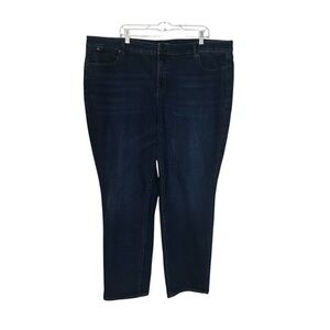 Talbots Flawless Five-Pocket Jeans Straight Leg Size 24W Dark Wash